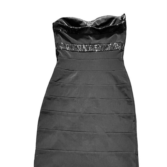 NWOT Jolene little black dress Christmas party bar. Wedding halter Sequin - Picture 3 of 7